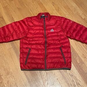 Eddie Bauer Men’s First Ascent Tall XL Red Goose Down Puffer